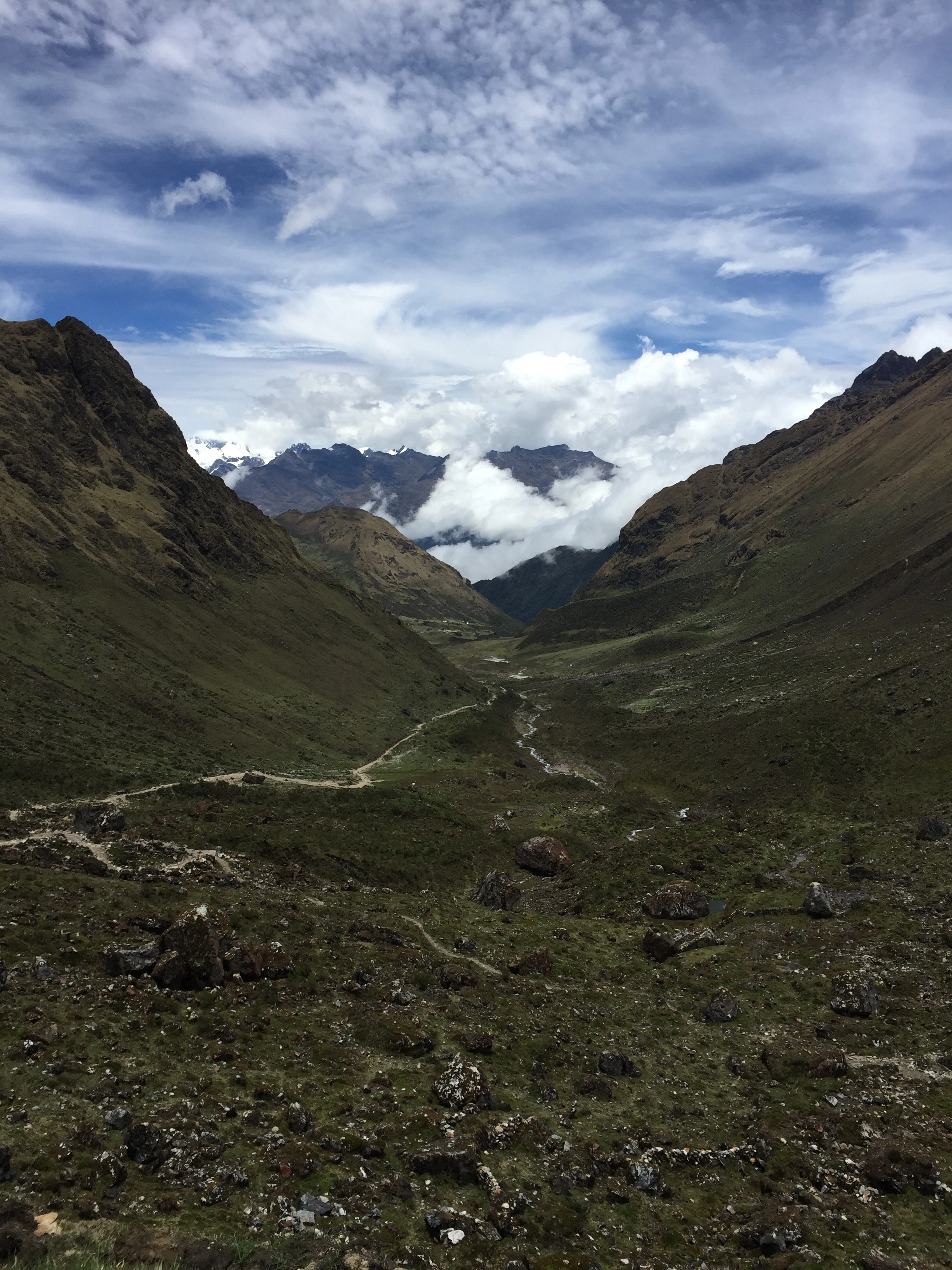 Descending from Salkantay Pass