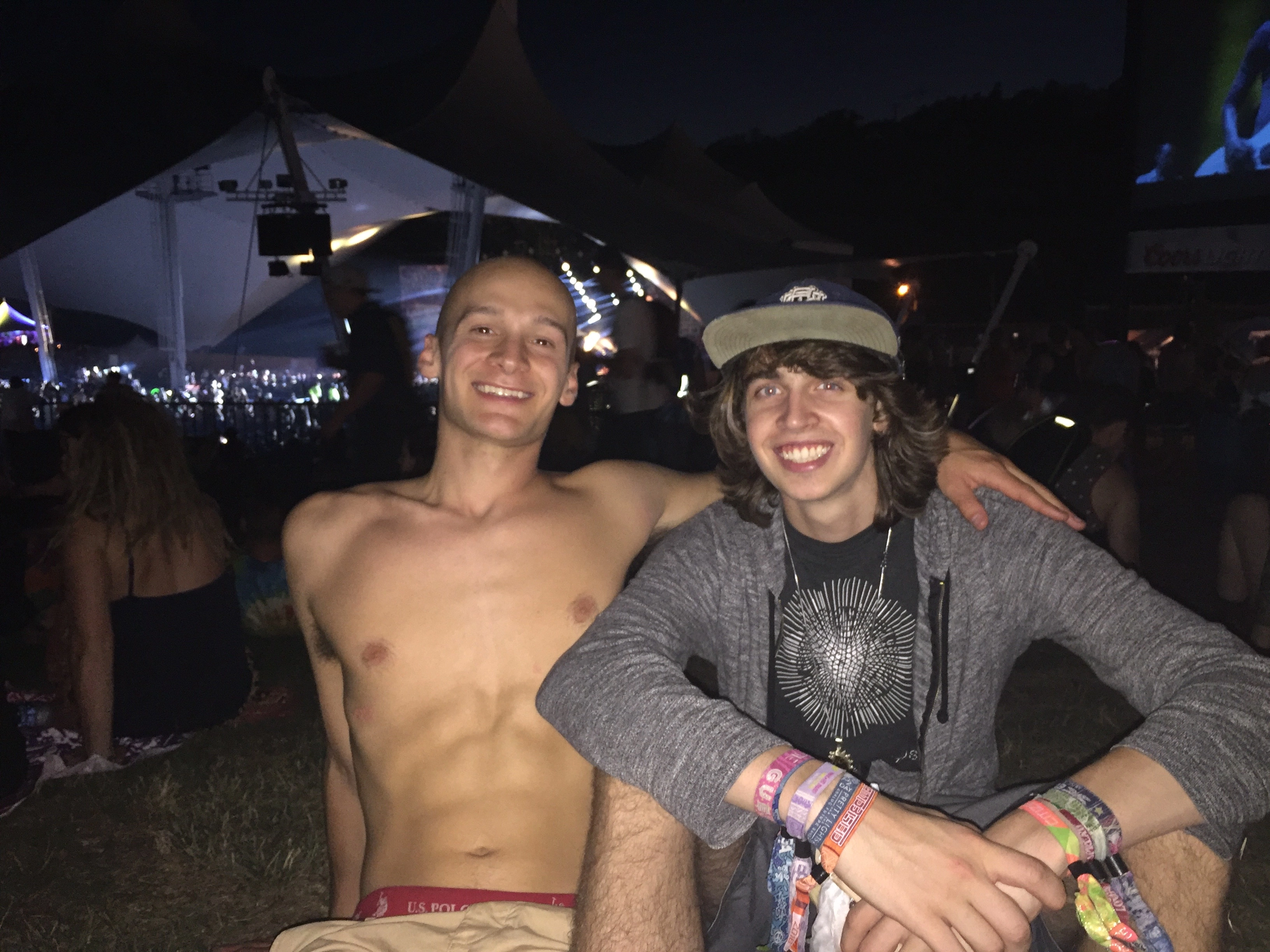 A friend and I at a music festival - Summer 2016 - 21 years old.